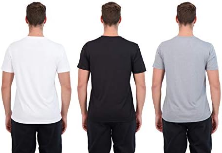 יוניפרו גברים 3 מארז חולצות טריקו ביצועים יבשים מהירים בכושר פעיל טיז שרוול קצר לאימון אימון ופעילות גופנית