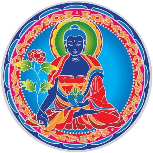 רפואה בודהה מנדלה - מדבקה / מדבקות ויטראז 'ויטראז' רוחני
