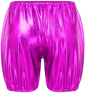 Geaseforever בנות מכנסיים מתכתיים מבריקים ילדים טייץ 'מותניים אלסטיים מוצקים מכנסיים חמים למכנסיים