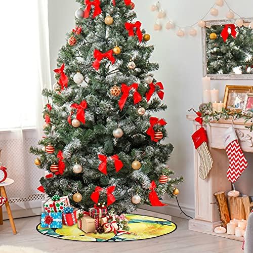 ענף לימון משאיר מחצלת עץ חג המולד עץ עמיד למים שטיח מחצלת מגש מתחת לאביזר עץ חג המולד לקישוטי