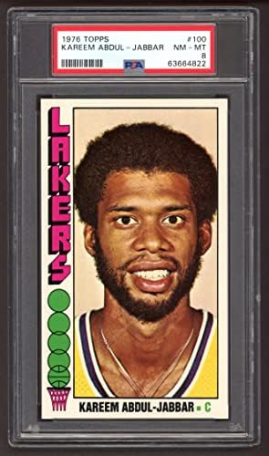 1976 Topps 100 Kareem Abdul-Jabbar לוס אנג'לס לייקרס PSA PSA 8.00 לייקרס UCLA