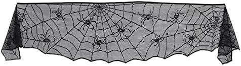 קורי עכביש מעטפת אח צעיף תחרה ליל כל הקדושים קישוט עכביש קורי עכביש שולחן כיסוי צילינדר ספוקי