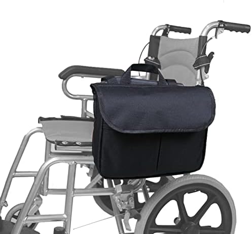 כיסא גלגלים צד פאוץ תיק, גדול קיבולת כיסא גלגלים תיק כיסא גלגלים ארגונית אחסון תיק עבור כסאות גלגלים,הליכונים,