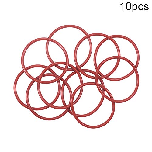 Bettomshin 10 pcs 1.61 x0.09 סיליקון O-Ring VMQ אטם טבעות אטם להידראוליקה ופנאומטיקה אדום
