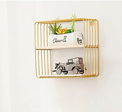 נורדי קיר מדף קישוט מתכת קיר אחסון מדף מטבח סלון צלמיות מלאכות תצוגה