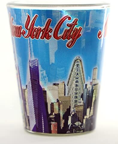 ניו יורק כחול קולאז ' תמונות מתכתי קו הרקיע ירה זכוכית