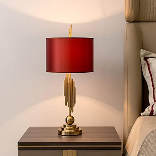 WENLII חדש מנורת שולחן סינית קלאסית חלון אדום חלון נדוניה מנורת חדר לימוד סלון סלון פינת ספה מהגוני