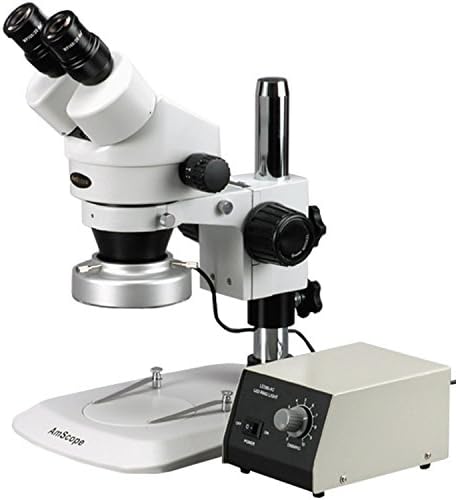 מיקרוסקופ זום סטריאו משקפת מקצועי של אמסקופ-1 מיליארד-80 מטר, עיניות פי 10, הגדלה פי 7-45, מטרת זום פי 0.7-4.5,