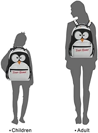 תרמיל בית ספר פינגווין חמוד בהתאמה אישית בהתאמה אישית של שמך תיק ספר טקסט לבנים לבנות בני נוער תיק נסיעות