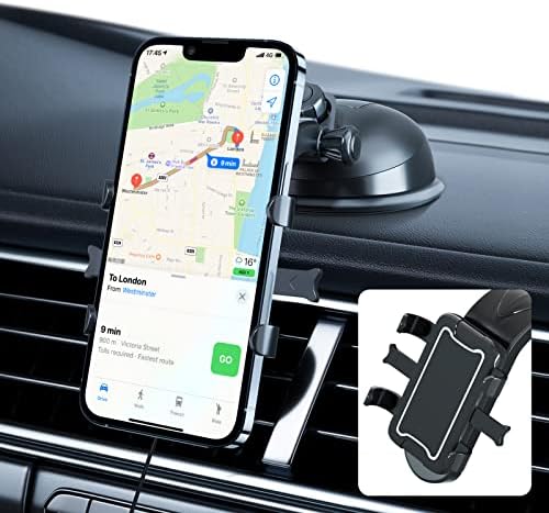 מחזיק טלפון Muyaxan לרכב, מחזיק טלפון של מכונית משמשה קדמית, 360 מעלות חופשיות מסתובבות באולטרה