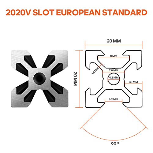10 יחידות 800 ממ אלומיניום שחול תקן אירופאי 2020 חריץ אנודייז רכבת ליניארית עבור חלקי מדפסת 3