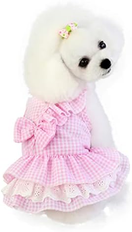 תלבושות כלב ילדה שמלת חיות מחמד כותנה באביב ובגדי חיות מחמד קיץ אביב חמוד חיות מחמד חמוד ציוד חצאית