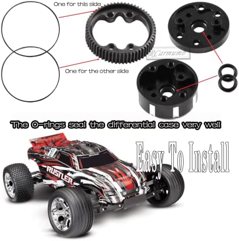 RCARMUMB RC Different Locker Spool & Differential Case עבור 1/10 Slash 2WD Rustler 2WD Stampede 2WD Bandit 2WD,