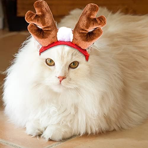 ג'וטי חג המולד תלבושות איילים איילים קרניים סרטים סנטה חג המולד גלימת חיית מחמד, חמוד חתלתול חמודה