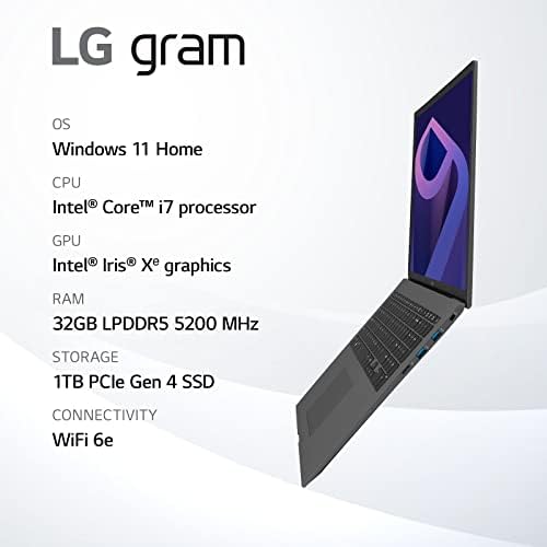LG GRAM 15Z90Q מחשב נייד קל משקל קל, תצוגת מגע IPS 15 , IP