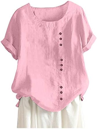 בתוספת גודל חולצות לנשים חולצות לנשים טוניקת חולצות עבור חותלות קצר שרוול צווארון חולצות מקרית