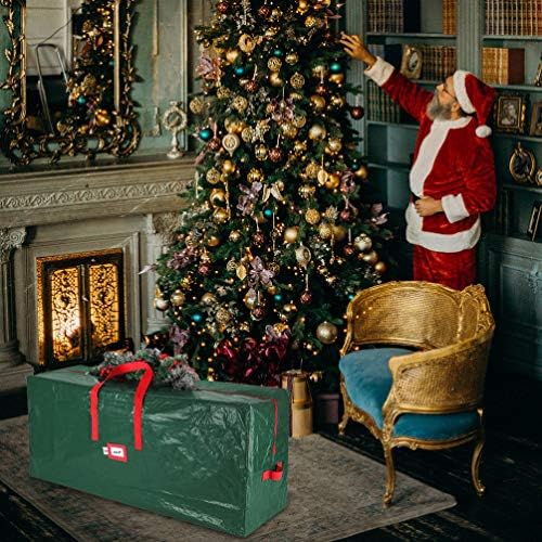 המוטון זר אחסון שקיות עץ חג המולד תיק מלאכותי חג המולד עץ אחסון רוכסן תיק פוליאסטר חג המולד עץ לשאת ידיות