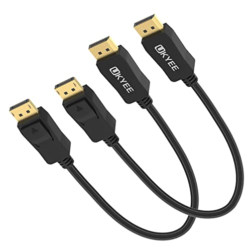 Ukyee DisplayPort ל- DisplayPort Cable 1ft 2-Pack