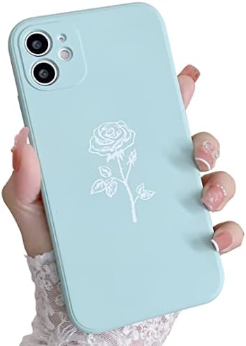 יקוסו תואם עם אייפון 11 מקרה סיליקון ג ' ל גומי מקרי טלפון, כיסוי 6.1 אינץ מלא גוף רך מגן עלה פרח מקרה חמוד עבור