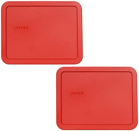 פיירקס 7211-מחשב 6 כוס פרג אדום מלבן פלסטיק מזון אחסון מכסה-6 חבילה תוצרת ארצות הברית