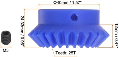 הרפינגטון 2.0 מודולוס 25 שיניים 16 ממ פנימי חור פלסטיק מחודד פוע הילוך עם חור מנעול