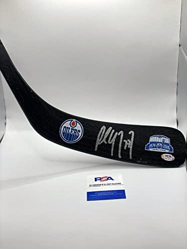 פול קופי אדמונטון אוילרס Rexall חתימה חתימה הוקי חתום להלייד PSA COA - מקלות NHL עם חתימה