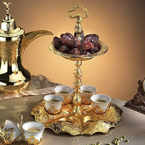 Lamodahome עות'מאני טורקי קפה ערבי יווני Mırra Espresso הגשת כוס מתנה סט מתנה אחסן כסף Mırra - כוסות גהווה