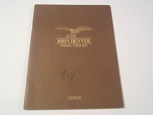 ג 'ון דנבר קח אותי הביתה חתום חתום 1975 ספר סיור האביב ג' יי. אס. איי מוסמך-מגזינים מכללות חתומות