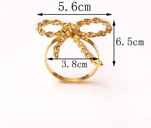 Yfqhdd סגסוגת קשת מפית טבעת טבעת פה טבעת מלון דגם דגם קישוט קישוט