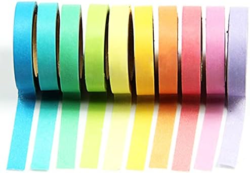 קלטת צינור צבעונית של דויטול 10 יחידות קשת דביקה לריכוז DIY נייר קלטת קלטת דקורטיבית קלטת דבק וושינג