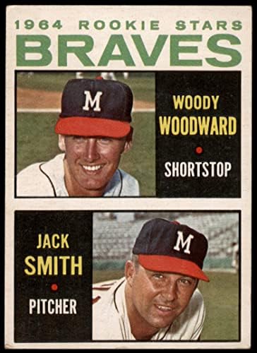 1964 Topps 378 Braves Rookies Woody Woodward/Jack Smith Milwaukee Braves VG Braves
