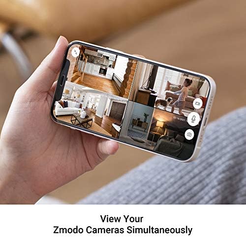 ZMODO 1080 מצלמה מקורה דו כיוונית ומצלמת דלת 1080p חיצה