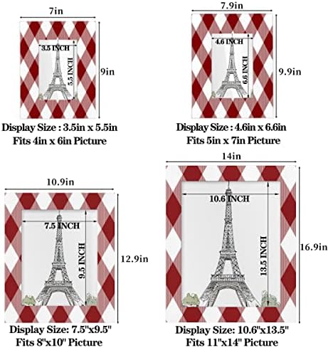תבנית אצטקית גיאומטרית cfpoLar צט (03） 5x7 מסגרת תמונה תצוגת צילום עץ ללא מסגרות צילום עבור שולחן עליון או