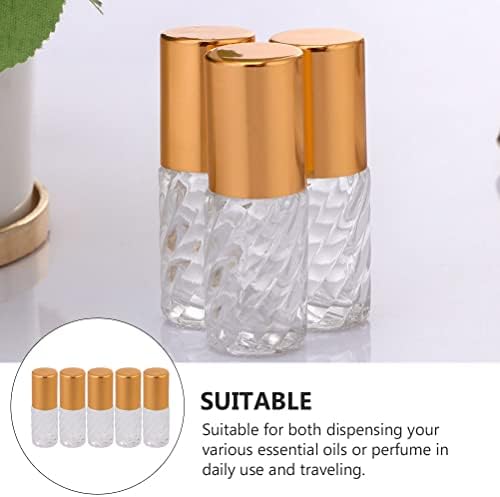 Solustre 10 PCs נוחות בקבוקי רולר נוזלים נוחים בקבוקי זכוכית ניידים בקבוקי תת -חבילה