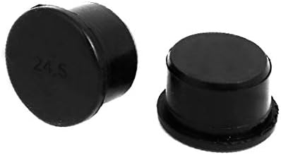 10 יחידות 24.5 ממ קוטר גומי חותם חור הכנס פקק שחור עבור כבל בלוטת (10 יחידות 24.5 ממ קוטר ברז