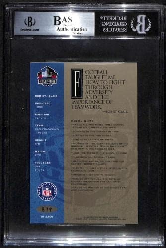 96 BOB ST. CLAIR - 1998 RON MIX HOF PLATINUM AUTOS כרטיסי כדורגל מדורגים BGS AUTO - כדורגל חתימה