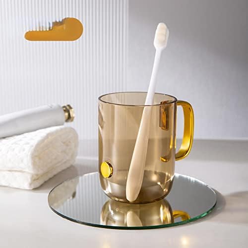 כוס שטיפת פה של HXNINE, כוס צחצוח שיניים, כוס מים ביתיים פשוטים, כוס שטיפה זוגית, מיכל שיניים שקוף
