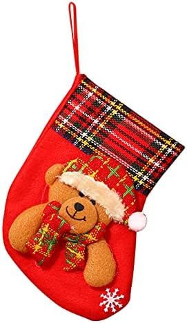 Vesniba גרבי דקורטיביות של Vesniba שקית מתנה גרבי חג המולד של קישוט עץ חג המולד ציוד סוודר סוודר