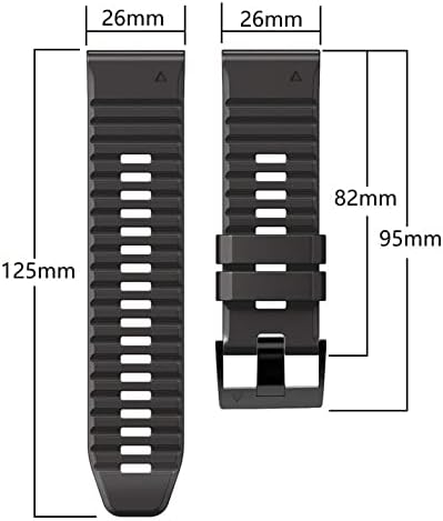 ג ' ידים 22 ממ להקות שעון גומי לגרמין פניקס 7 / פניקס 6 / פניקס 5 / פניקס 5 פלוס / פניקס 6 / פניקס 6 פרו
