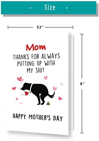 שמח כלב אמא מתנות לנשים, גס אמהות יום כרטיס עבור כלב אמא, ראשון לחיות מחמד אמא של יום כרטיס