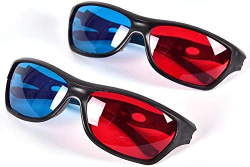 2 מארז 3 משקפיים לטלוויזיה ציאן אדום כחול 3 משקפיים ממדי עבור אנאגליף סטריאוסקופית סרט קומיקס ספר תמונה מקרן