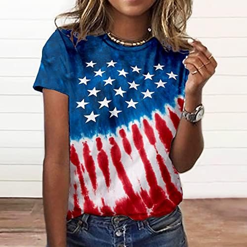 נשים צבעוניות אמריקאיות מפוסות אמריקאיות מדפיס חולצות חולצות צווארון חולצות טירט חולצות שרוול קצר בראנץ 'חולצות