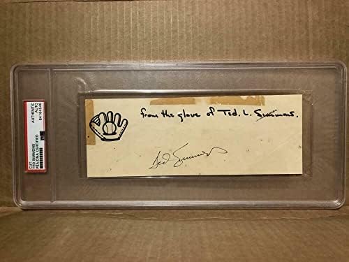 טד סימונס חתך חתימה חתומה על חתימה חתימה אוטומטית PSA PSA/DNA כרטיס בייסבול COA - תמונות MLB עם חתימה