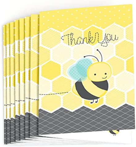 נקודה גדולה של אושר דבורת דבש-מקלחת תינוק או מסיבת יום הולדת כרטיסי תודה