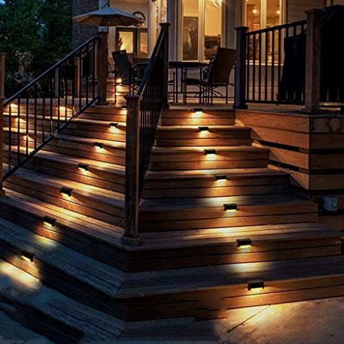 SDGH 1/4/8/16 יחידות LED LED מנורת סולארית נתיב מדרגות חיצוני קיר אטום קיר גן גן נוף מדרג אורות סיפון