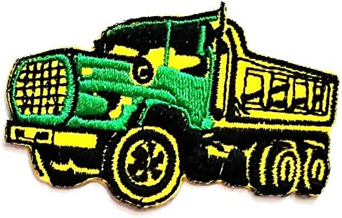 טלאי Nipitshop משאית זבל כתום קריקטורה קריקטורה ילדים טלאי בילדים שקית טריקו חולצת ג'ינס טלאי אופנוע
