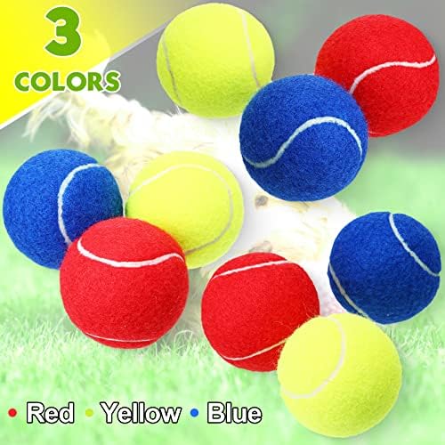 24 חבילה כדור טניס כדור טניס כדור טניס לכלב טניס כדור טניס מיני צעצועי כדור גורים לצעצועים לאילוף כלבים