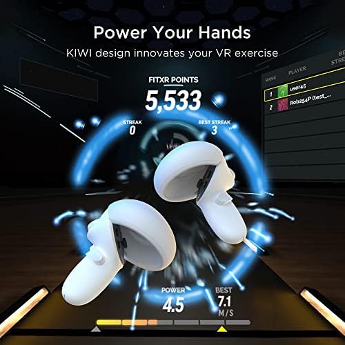KIWI עיצוב נוחות סוללה רצועת ראש שמע 6400mAh ובקר משקל עם כיסוי מגן תואם ל- Quest 2