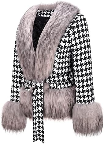 מעיל פרווה דמוי, שמלת כדורים טוניקה מעילי שרוול ארוך נשים נופלות כותנה מזדמנת מעילי צבע אחיד עם קפיצון נוח