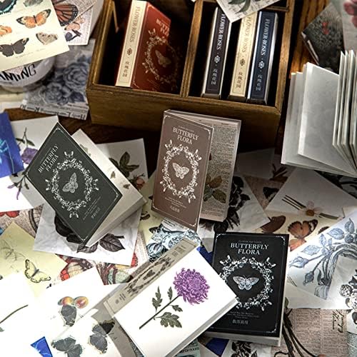800 גיליונות חבילת נייר גרוטאות וינטג ', אספקה ​​אסתטית של אמנות DIY ליומן ביומן מדבקה דקורטיבית מדבקה